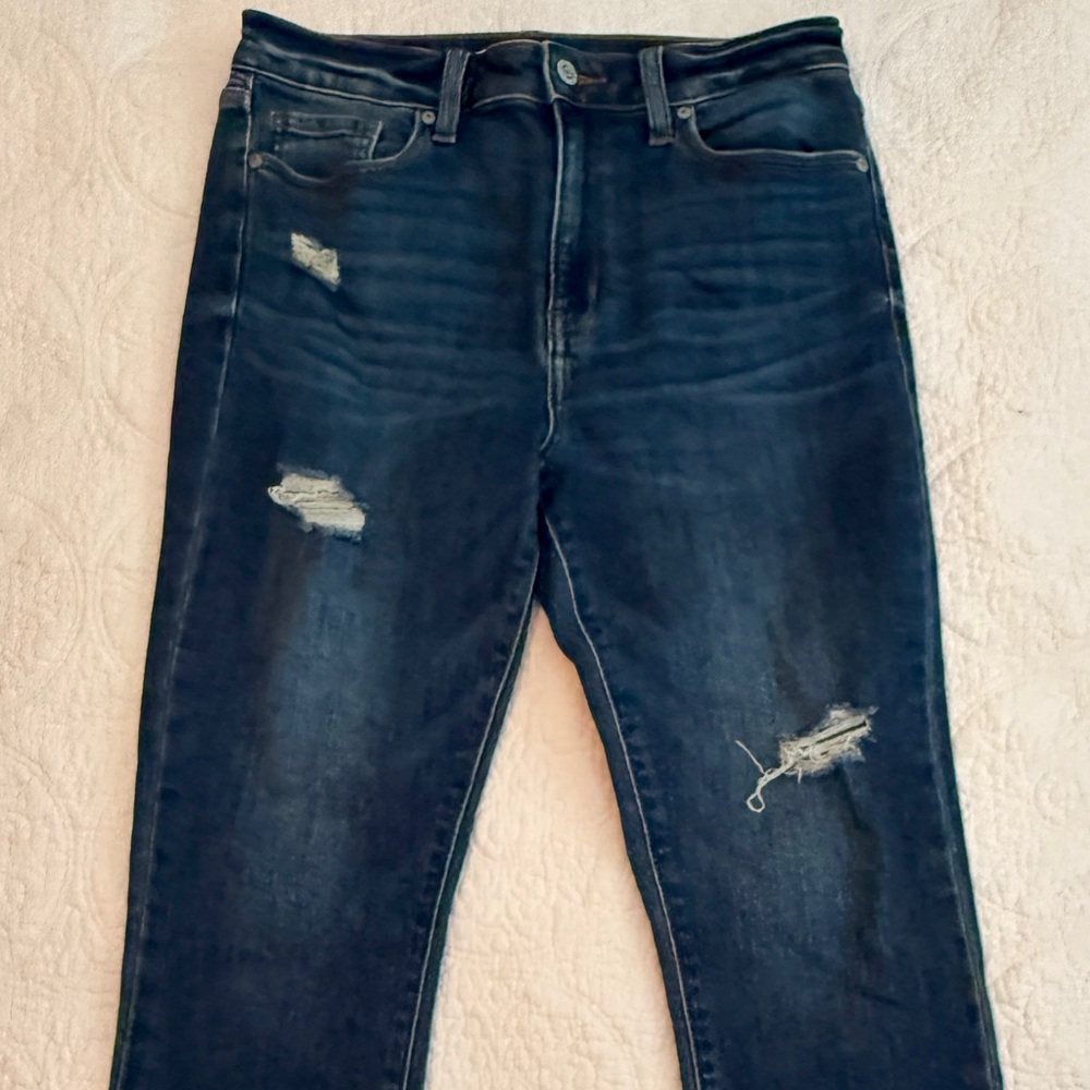 Eunina Midnight Blue Ripped Skinny Jeans